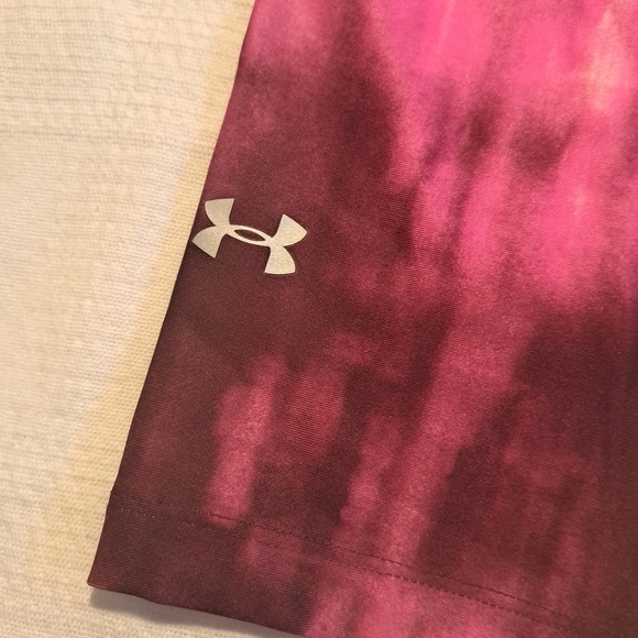 Under Armour women's size Medium pink compression cropped leggings, EUC - Picture 2 of 4